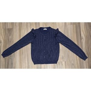 Epic Threads Girls Cardigan Sweater Size XL  Navy Sparkle
